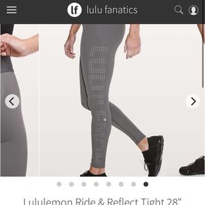 Reflective Lululemon leggings soul cycle
